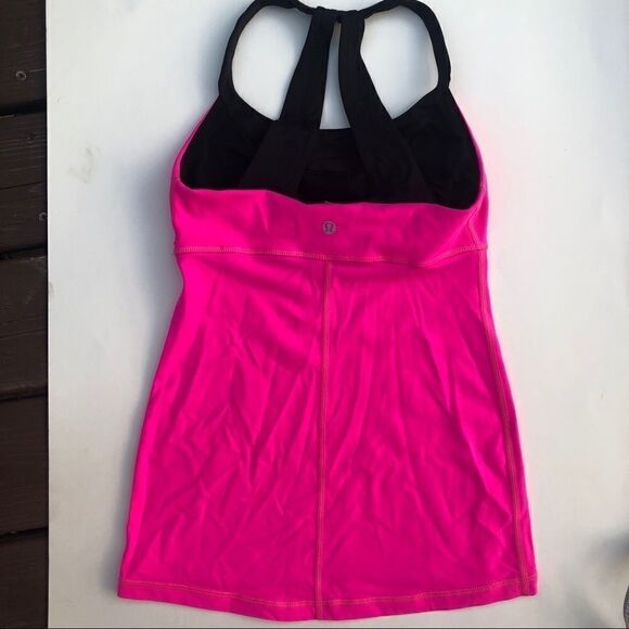 Lululemon Scoop Me Up Tank II Stripe raspberry hot pink Barbiecore tank top 4 - Picture 4 of 12